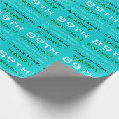 Eenvoudig 89e verjaardag inpakpapier (Hoek)