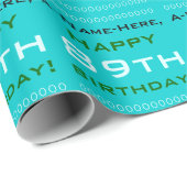 Eenvoudig 89e verjaardag inpakpapier (Rol Hoek)