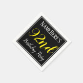 Eenvoudig, 92e verjaardagsfeestje w / aangepaste n servetten (Hoek)