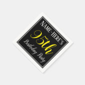 Eenvoudig, 95e verjaardagsfeest met aangepaste naa servetten (Hoek)