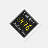 Eenvoudig, 96e verjaardagsfeestje w / aangepaste n servet (Hoek)