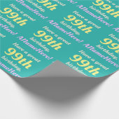 Eenvoudig 99e Birthday Wrapping Paper Cadeaupapier (Hoek)