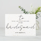 Eenvoudig aan Bridesmaid op mijn huwelijksdag Naam (Staand voorkant)