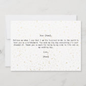 Eenvoudig aan Bridesmaid op mijn huwelijksdag Naam (Achterkant)