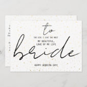 Eenvoudig aan mijn bruid op onze huwelijksdag (Voorkant / Achterkant)