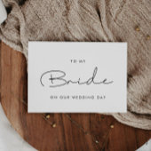 Eenvoudig aan mijn bruid op onze trouwdag kaart