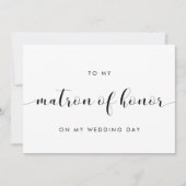 Eenvoudig aan mijn matron van de huwelijksdag kaart (Voorkant)