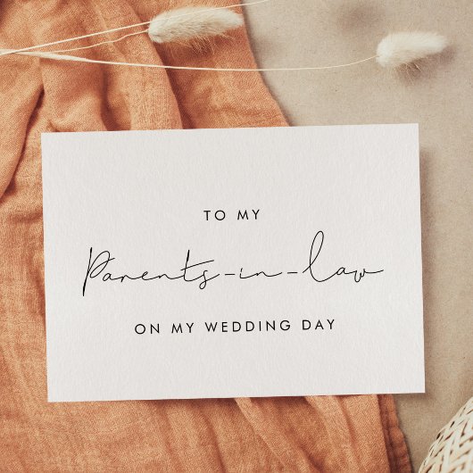 Eenvoudig Aan mijn ouders in de wet op mijn trouwd Kaart