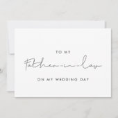 Eenvoudig Aan mijn schoonvader op mijn trouwdagkaa Kaart (Voorkant)