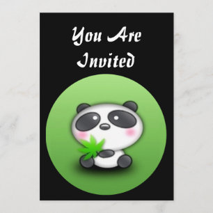 EENVOUDIG AAN TE PASSEN - Beer Uitnodiging Panda