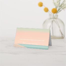 Eenvoudig aan zee gevouwen plaatskaartje