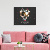Eenvoudig aangepast 18 Foto-hart voor haar Canvas Afdruk (Insitu (Woonkamer))
