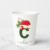 Eenvoudig aangepast, aangepast kerstfeest papieren bekers (Voorkant)