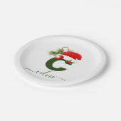 Eenvoudig aangepast, aangepast kerstfeest papieren bordje (Gekanteld)