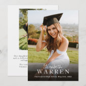 Eenvoudig aangepast Afstuderen voor moderne fotogr Aankondiging (Voorkant / Achterkant)