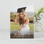 Eenvoudig aangepast Afstuderen voor moderne fotogr Aankondiging (Staand voorkant)