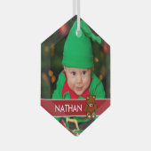 Eenvoudig aangepast Baby Kerstmis op maat Glas Ornament (Voorkant Rechts)