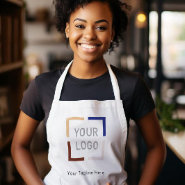 Eenvoudig aangepast bedrijf, gepersonaliseerd wit schort