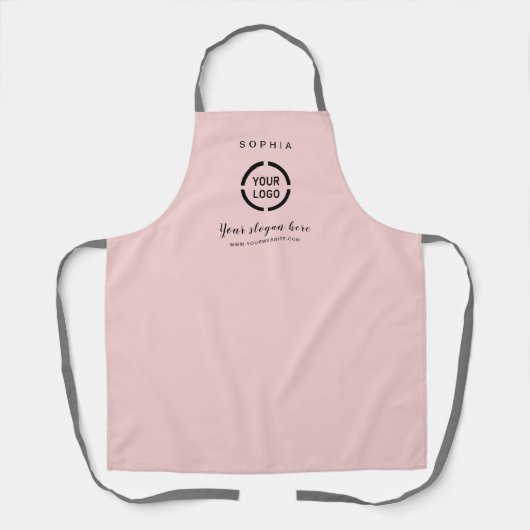 Eenvoudig aangepast bedrijf Logo gepersonaliseerd  Schort (Voorkant)