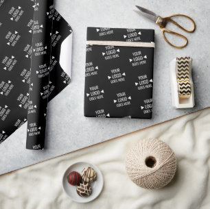 Eenvoudig aangepast bedrijfspatroon Logo Cadeaupapier