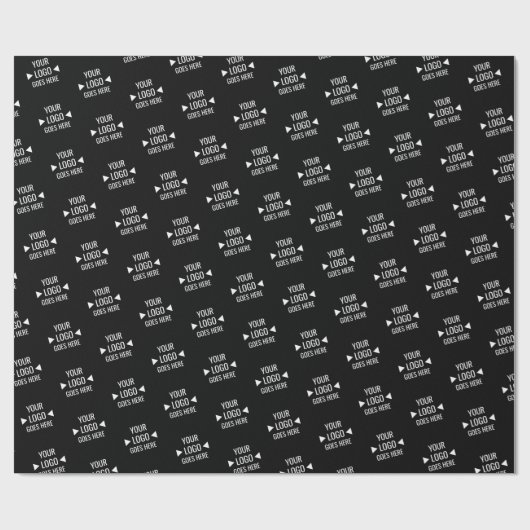 Eenvoudig aangepast bedrijfspatroon Logo Cadeaupapier (Vlak)