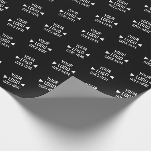 Eenvoudig aangepast bedrijfspatroon Logo Cadeaupapier (Hoek)