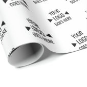 Eenvoudig aangepast bedrijfspatroon Logo Cadeaupapier (Rol Hoek)