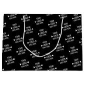 Eenvoudig aangepast bedrijfspatroon Logo Groot Cadeauzakje (Voorkant)