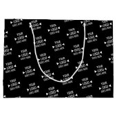 Eenvoudig aangepast bedrijfspatroon Logo Groot Cadeauzakje (Achterkant)