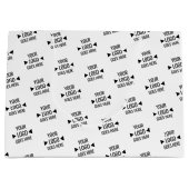 Eenvoudig aangepast bedrijfspatroon Logo Groot Cadeauzakje (Voorkant)