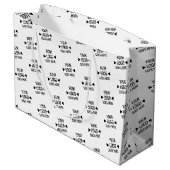 Eenvoudig aangepast bedrijfspatroon Logo Groot Cadeauzakje (Achterkant Gekanteld)