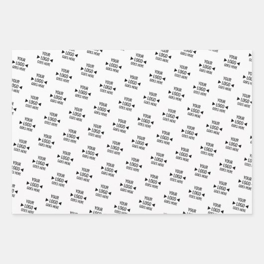 Eenvoudig aangepast bedrijfspatroon Logo Inpakpapier Vel (Voorkant 3)