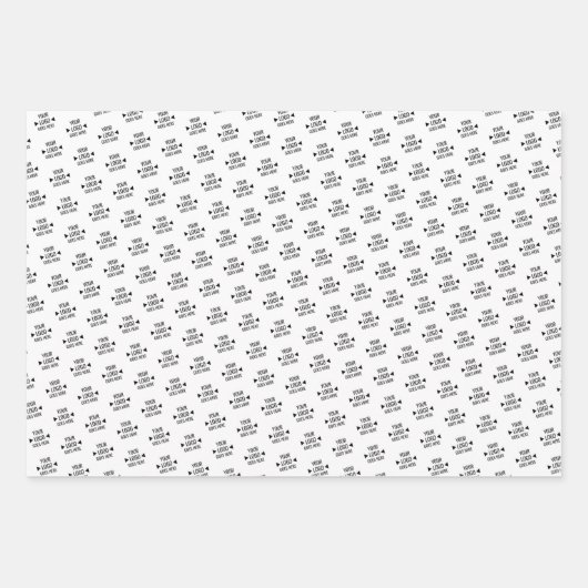 Eenvoudig aangepast bedrijfspatroon Logo Inpakpapier Vel (Voorkant 2)