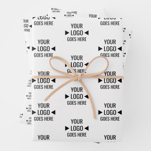 Eenvoudig aangepast bedrijfspatroon Logo Inpakpapier Vel (In situ)