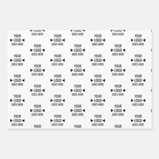 Eenvoudig aangepast bedrijfspatroon Logo Inpakpapier Vel (Voorkant)
