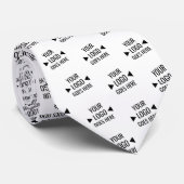 Eenvoudig aangepast bedrijfspatroon Logo Stropdas (Opgerold)