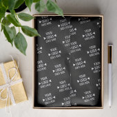 Eenvoudig aangepast bedrijfspatroon Logo Tissuepapier