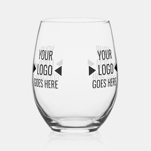 Eenvoudig aangepast bedrijfspatroon Logo Wijnglas Zonder Voet (Voorkant)