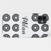 eenvoudig aangepast BLACK mandala monogram voeg jo Case-Mate iPhone Case (Achterkant (horizontaal))