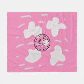 eenvoudig aangepast BLACK mandala monogram voeg jo Fleece Deken (Voorkant (Horizontaal))