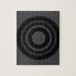 eenvoudig aangepast BLACK mandala monogram voeg jo Legpuzzel