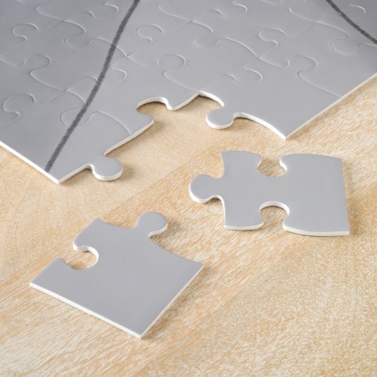 eenvoudig aangepast BLACK mandala monogram voeg jo Legpuzzel (Zijkant)