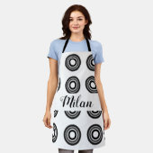 eenvoudig aangepast BLACK mandala monogram voeg jo Schort (Gedragen)