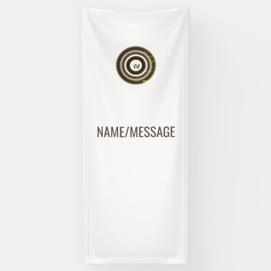 eenvoudig aangepast BLACK mandala monogram voeg jo Spandoek (Verticaal)