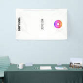 eenvoudig aangepast BLACK mandala monogram voeg jo Spandoek (Beurs)