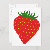 Eenvoudig aangepast briefkaart aardbeien (Voorkant / Achterkant)