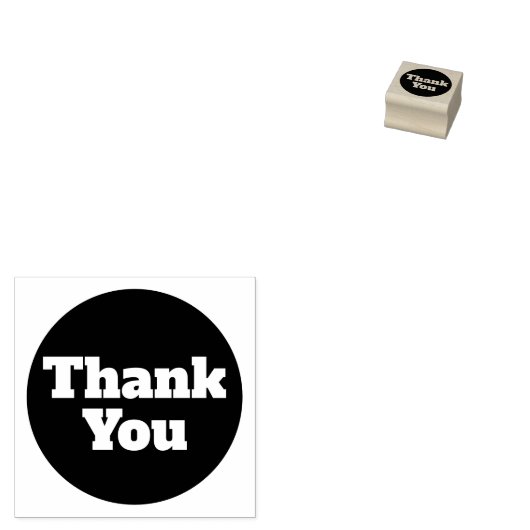 Eenvoudig aangepast Dank je Rubber Stempel (Gestempeld)