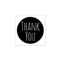 Eenvoudig aangepast Dank je Rubber Stempel