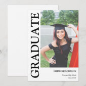 Eenvoudig aangepast fotoAfstuderen Aankondiging (Voorkant / Achterkant)