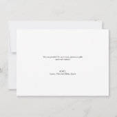 Eenvoudig aangepast fotocollage-Baby shower Bedankkaart (Achterkant)